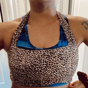 Leaped halter neck top , brand new